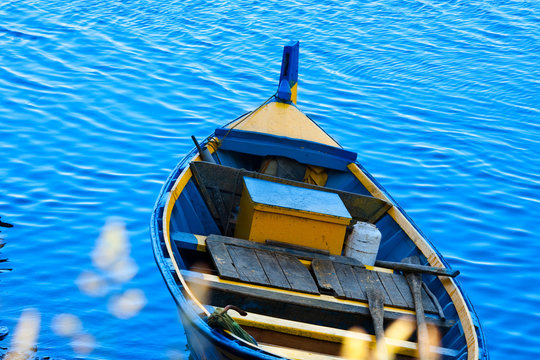 Fishing boat at Southern Chile, Queule, Chile, South America