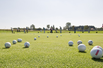 Übungsstunde Golf