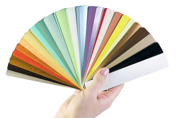 sample blinds in the hand