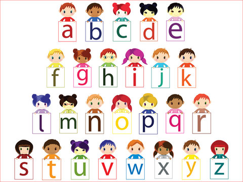 Kids alphabet vector