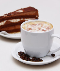coffee and chocolate cake