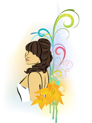 Wunderschöne junge Frau