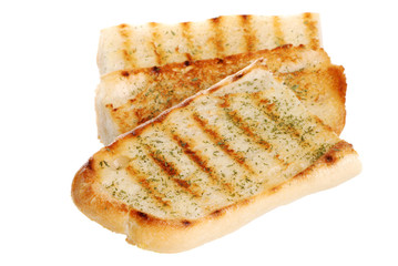 isolated garlic bread