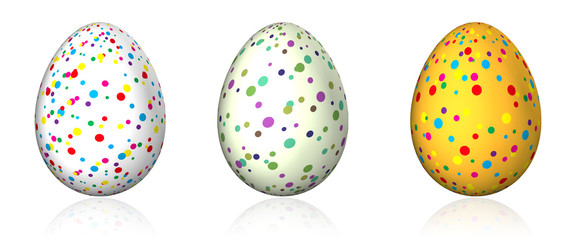 Easter bunny eggs with spots