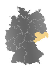 Deutschlandkarte Sachsen