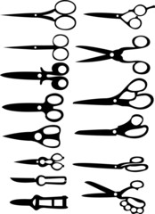 Collection of scissors