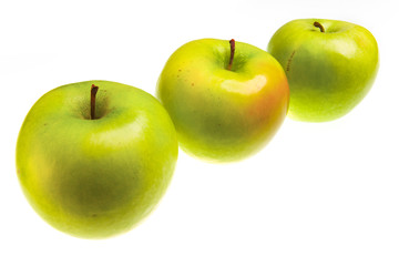 Three juicy apples lay in a number