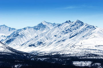 Snowy Alaska mountains