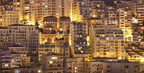 Fototapeta na wymiar Nocny widok z Monako