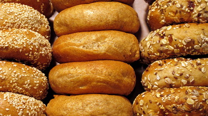 Bagels aufgereiht