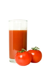 Glass of tomato juice
