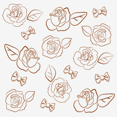 Bows`n`roses (contour)