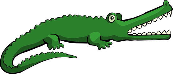 Fototapeta premium Cartoon Crocodile