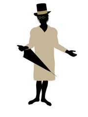 John of Peter Pan Silhouette Illustration