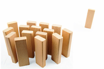 small group sparated from a single piece