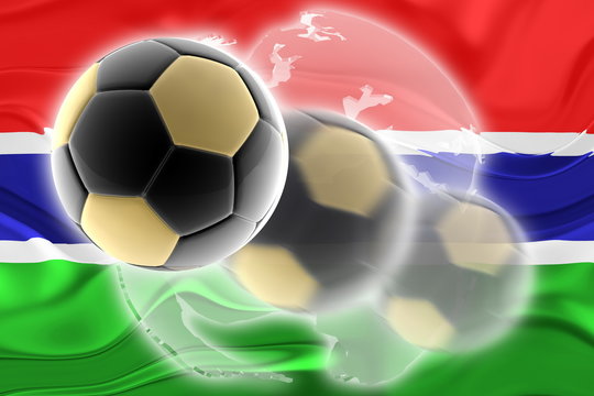 Flag of Gambia wavy soccer website