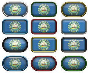 12 buttons of the Flag of New Hampshire