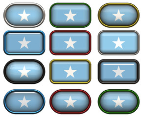 12 buttons of the Flag of Somalia