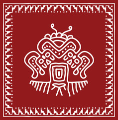 Obraz premium Folk, tribal Designs, Motif, wall painting