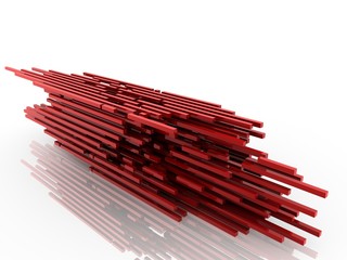 3d red structure