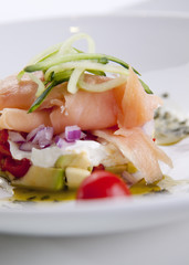 Smoked salmon salad