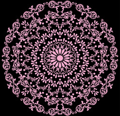 pink on black color round pattern