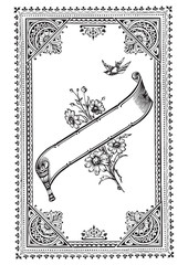 antique frame engraving (vector)