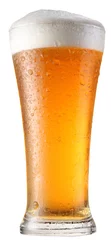 Foto op Canvas glass of beer on a white background © volff