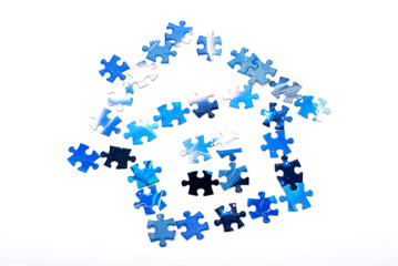 jigsaw puzzle pieces house