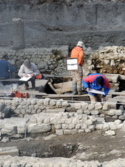 Chantier  de fouilles archéologiques