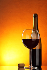 Still-life with red wine