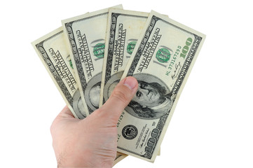 Hand Holding Dollars