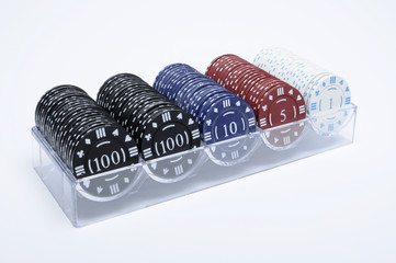Spiel Chips in Staender