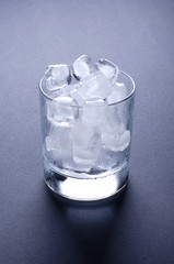 Ice cubes in glass