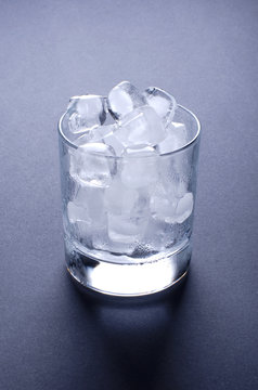 Ice cubes in glass