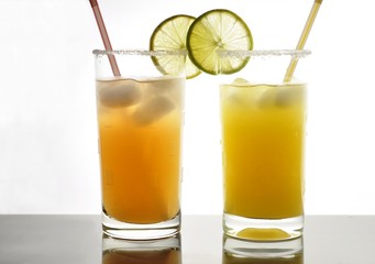 cold drinks with lemon