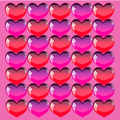 Beautiful Valentine's Day background with coloring hearts