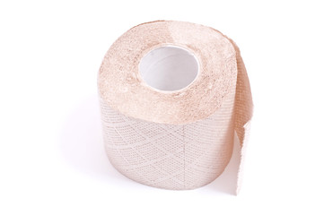 roll of toilet paper with clipping path