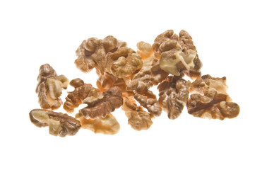 walnuts isolated on the white background