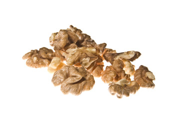 walnuts isolated on the white background