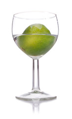 lime in a glass