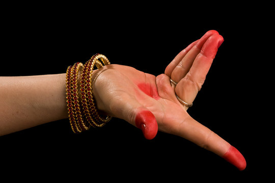 Pralambha hasta of indian dance Bharata Natyam