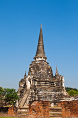 temple area Wat Phra Si Sanphet, Royal Palace in Ajutthaya