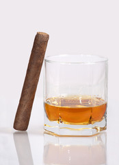 cigar and whiskey