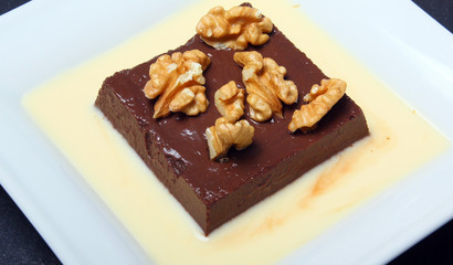 Fondant chocolat et noix