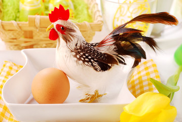 easter table  with cock