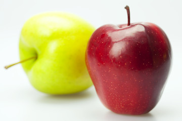 apples isolated on white