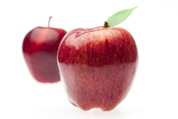 red apples isolated on white