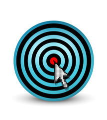 Cursor on 3D Target - blue