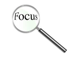 lupa sobre la palabra Focus